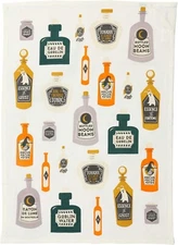 Set of 3 Colorful Bottle Print Ultra Absorbent Fast Drying Kitchen Towels