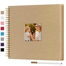 12 x 12 Inch Large DIY Scrapbook Photo Album with Cover Photo 80 Pages Hardco...