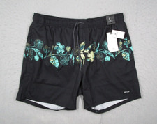 Rip Curl Board Shorts Mens Large Black Floral Lay Days 6" Lined Surf Swim Trunks