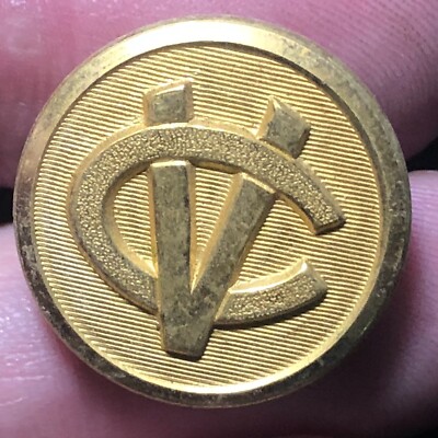 Central Vermont Eisenbahn Messing Uniform Knopf 3/4'' Durchmesser Super Qualität