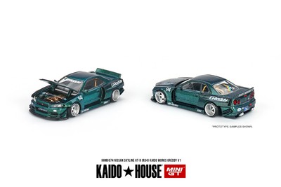 1:64 Kaido House MINI GT Nissan Skyline GT-R R34 Kaido Works GReddy 074 SEALED