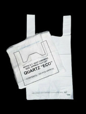 Large Bio-degradable vest Carrier Bags Hi-Tensile 100% Eco Shopping 11x17x21"