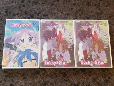 BRAND NEW Lucky Star Lot of 3 (DVD/Manga) SEALED Bandai Entertainment Anime