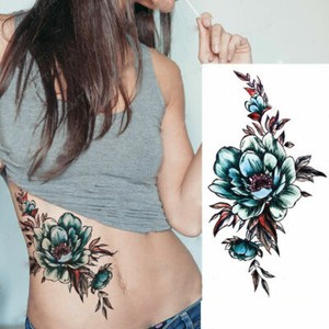 6 X Flowers Temporary Body Arm Tattoo Sticker Half Sleeve Fake Waterproof US 