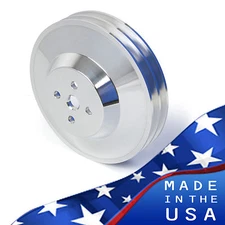 Big Block Buick Water Pump Pulley 400 430 455 2 Groove V-belt Billet Aluminum PS