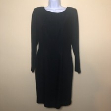 VTG Dustin Saige Cocktail Formal Dress Little Black Bow Open Back **NO SIZE TAG