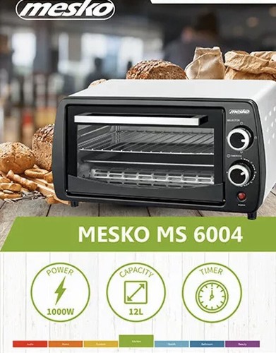 FORNO FORNETTO ELETTRICO 1000W 12L TIMER VASSOIO RACCOGLI BRICIOLE  RIMOVIBILE | eBay