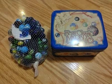 Vintage Mega Classic Marbles 1.5 lb. Tin. Marbles Unopened.