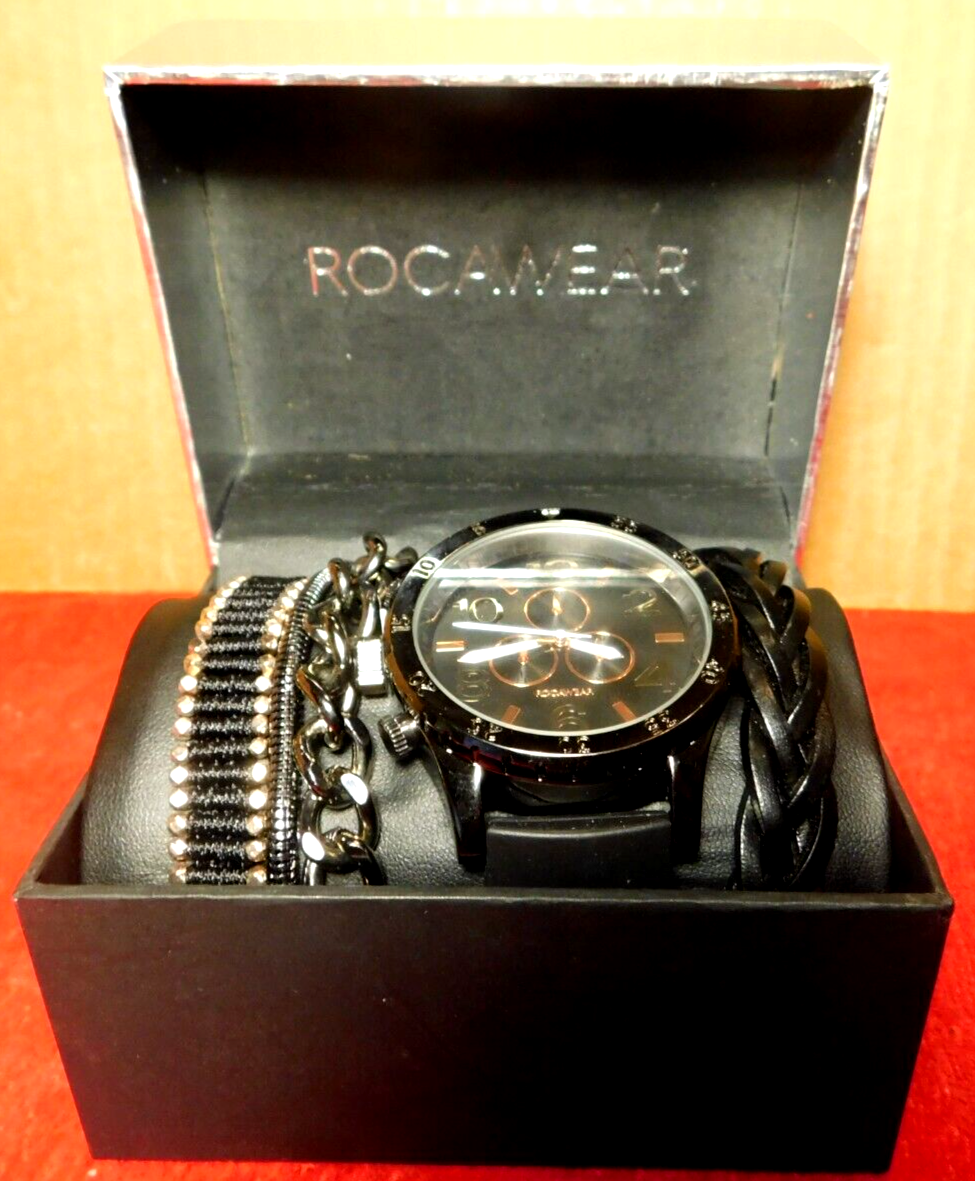 Rocawear~Water Resistant Stainless Steel Back Mans Watch RM5174