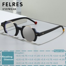 Round Photochromic Reading Glasses Men Women Fashion Classic Outdoor Sunglasses