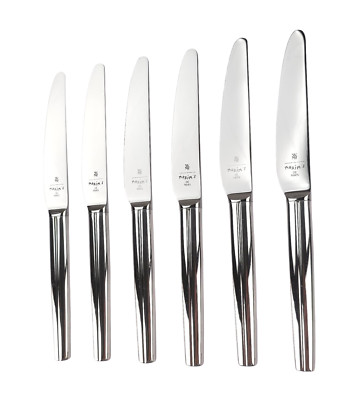 6xSpeise Messer 22,8cm WMF Besteck Maxim's de Paris Rue Royale 90erSilberauflage
