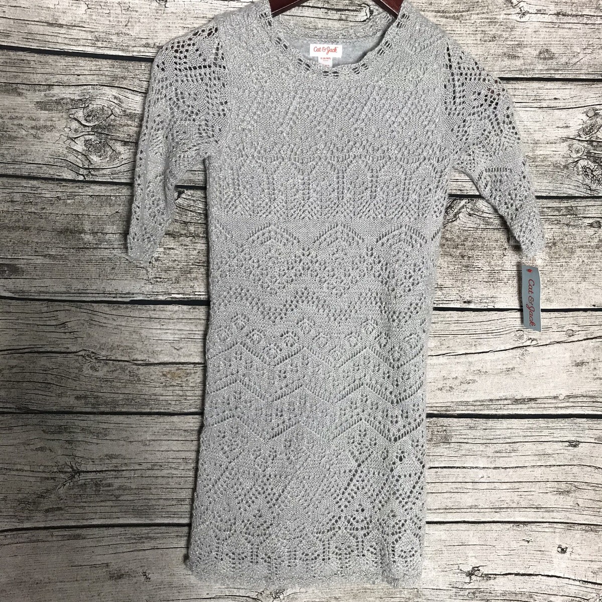 Cat & Jack girls crochet dress size small