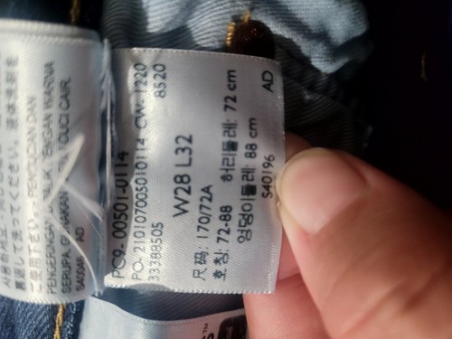 Levi’s 501 Men’s Dark Wash Jeans 28x32 Button-Fly NEW w/ Tags “Big E” Red Tab - Picture 9 of 18