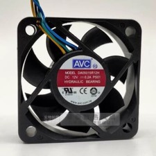 AVC DA05015R12H 5015 DC12V 0.2A 5CM 4-Wire High Airflow Mute Cooling Fan