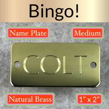 Custom Engraved Name Plat Personalized ID Tags NAME PLATE Engraved BRASS MEDIUM