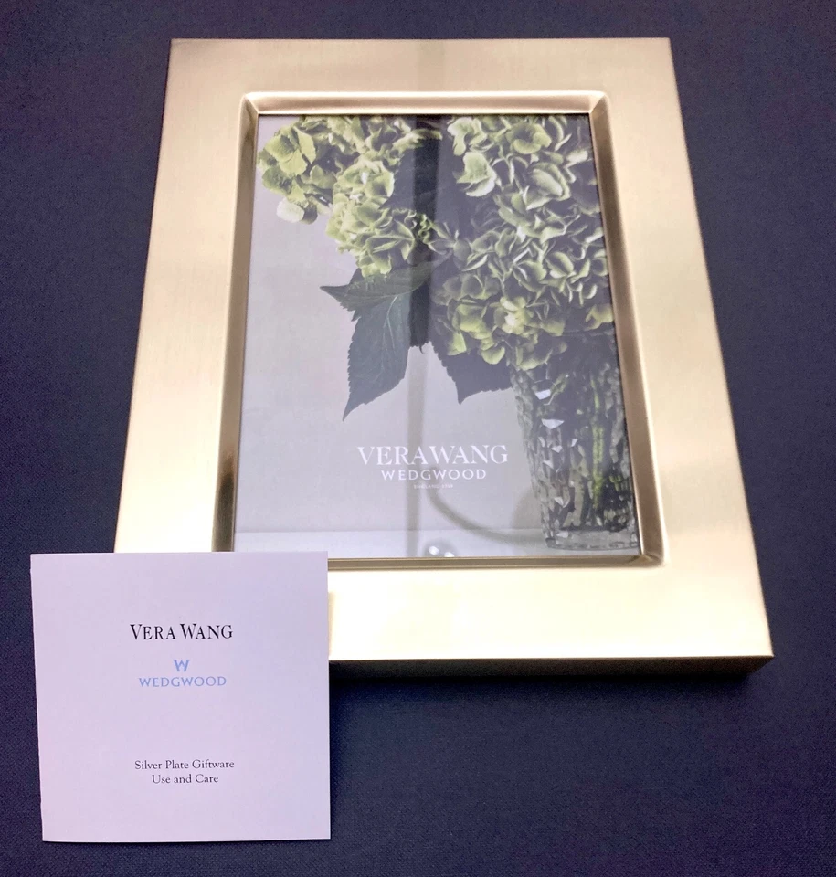VERA WANG SATIN GOLD PLATED 5"x 7" WEDDING PHOTO FRAME 40003666 NEW NIB - Image 3 of 4
