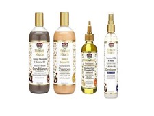 African Pride Moisture Miracle Set- Shampoo  Conditioner  Oil  Leave -in.