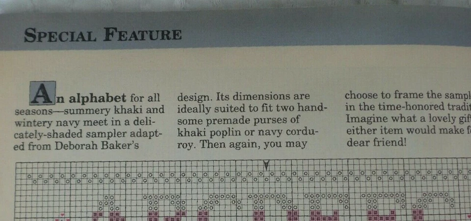 Cross Stitch Pattern ALPHABET SAMPLER Traditional ABC Flowers Hearts Basket - Image 4 of 4