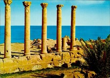IMN05252 africa libya sabratha ruins archeology history mediteraneean sea