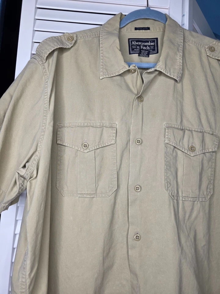 Abercrombie & Fitch Safari Button Shirt Short Sleeve XL Outdoor - Image 2 of 4