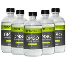 DMSO 8oz. 5 Glass Bottle Special Non-diluted 99.995% Low odor Dimethyl Sulfoxide