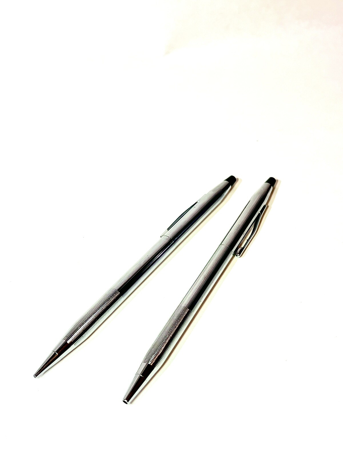 Vintage Cross Chrome Ballpoint Pen  Lead Mechanical Pencil Set Silver Office
