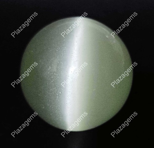 LAB CREATED CERTIFIED 464 CARAT/37X37 MM WHITE CAT'S EYE BALL LOOSE GEMSTONE EKK - Picture 1 of 10