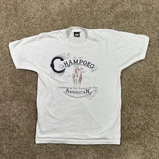 Vintage 90s Champoeg Oregon White T-shirt Size Large American Spirit Joe Meek