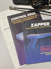 1989 NES Control Deck Console With Action Set Box, 2 Controllers, Zapper, Game