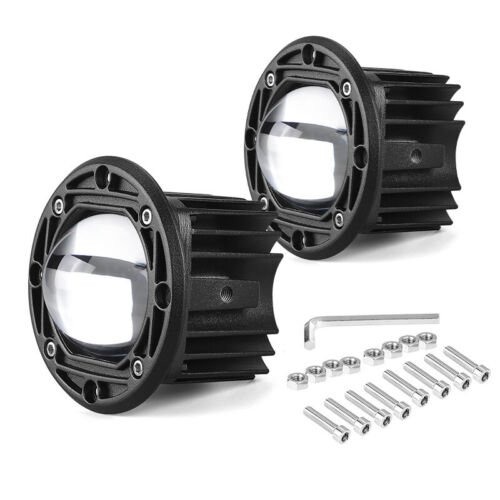 2x Flush Mount 3" LED Work Light Bar Offroad Fog Driving Spot Pods SUV ATV Round - Bild 2 von 13