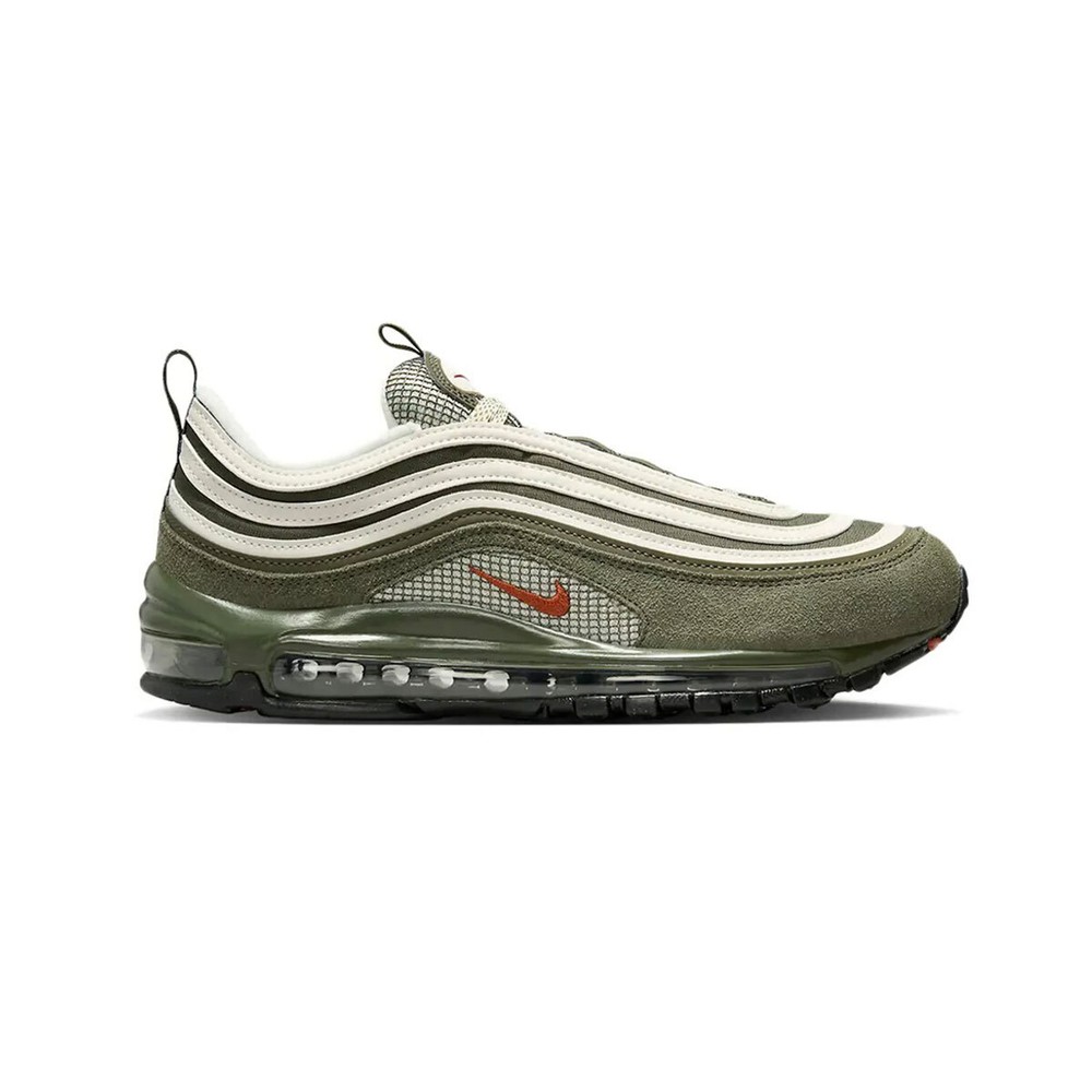 Nike Air Max 97 Dark Olive Khaki White Rugged Orange Men Sizes 7-13