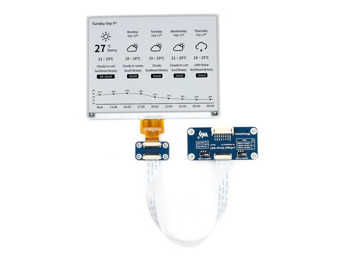 Waveshare 5.83" E-Paper Display HAT For Raspberry Pi 648×480 Black/White SPI - Picture 7 of 10
