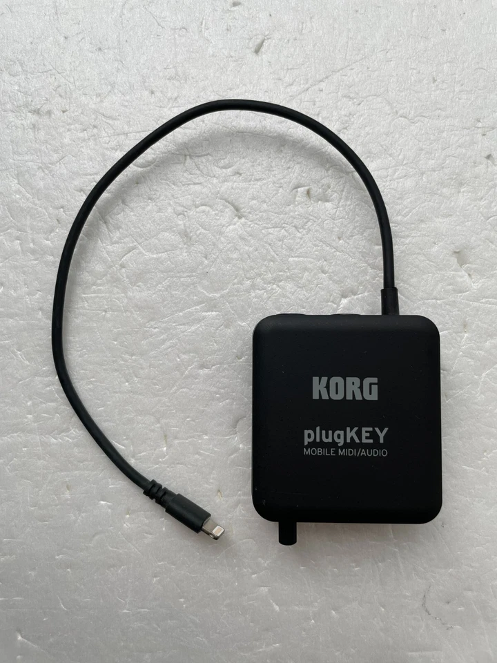 Korg PlugKEY Mobile MIDI Audio Lightning Interface Black Used from Japan - Image 2 of 4