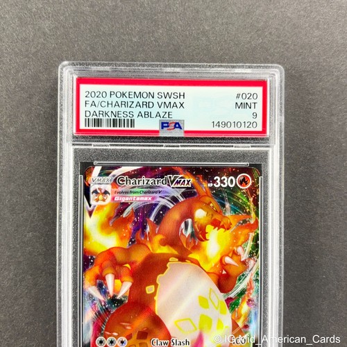 2020 Pokémon SWSH FA/Charizard VMAX Darkness Ablaze #20 PSA 9 - Picture 3 of 6