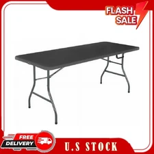 Cosco 6 Foot Premium Folding Table, Black