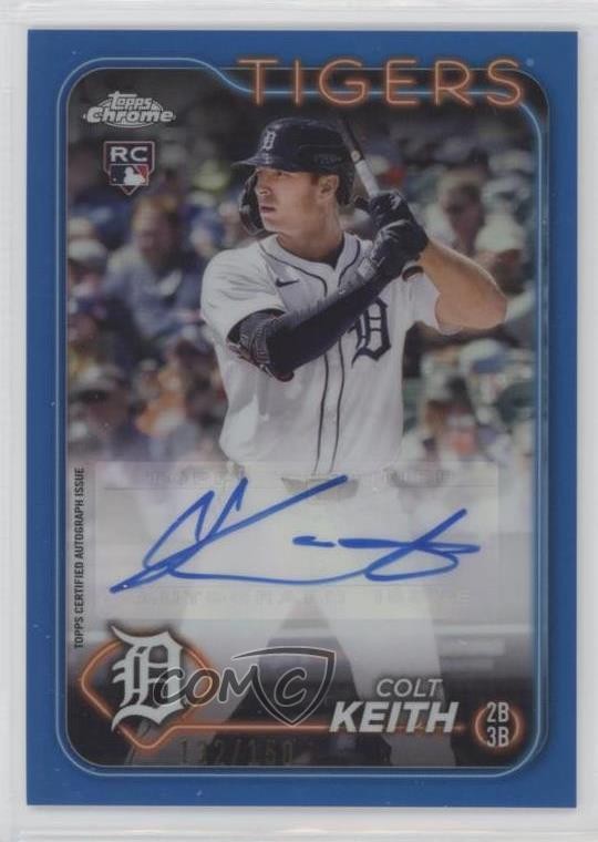 2024 Topps Chrome Update Blue Refractor 132/150 Colt Keith #AC-CK Rookie Auto RC