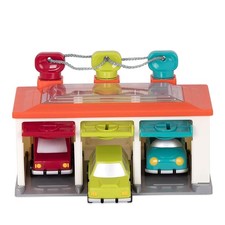 Battat Car Color Sorting Playset 11 L x 7.5 W x 6.6" H , Red
