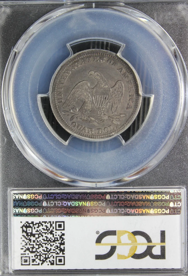 1859 XF40 Seated Liberty Quarter, PCGS 35921732 - Image 3 of 4