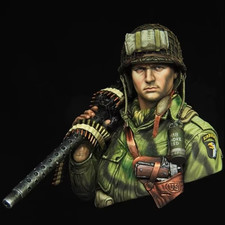 1/10 Scale WWII US Paratrooper Bust – Resin Figure Model Kit Airborne