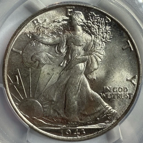 1943 Walking Liberty Half Dollar PCGS MS63 Exact Coin Imaged