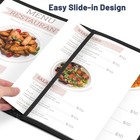 WeChef 30 Pcs Menu Covers 8.5x14" 2 Page 4 View & 4.25x14" Half Page Wine List — photo 4