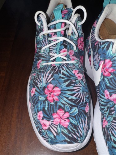Nike Roshe One Print Premium Teal Blau Pink Herren 10,5 Laufschuhe Sneaker - Bild 4 von 10
