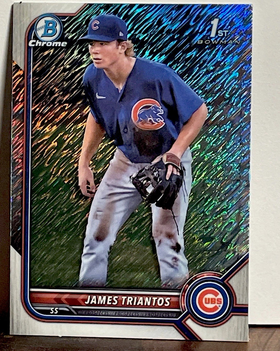 James Triantos 2022 1st Bowman Chrome Shimmer Refractor #BCP-208 FREE SHIP