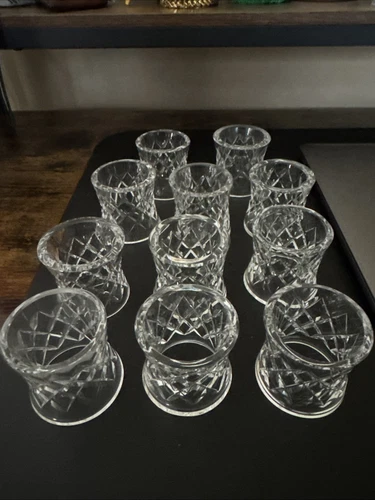 11 Vintage Waterford Crystal Comeragh Cut Round Napkin Rings