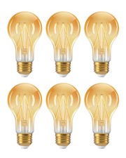 Vintage Edison Bulbs 8W, 60W Equivalent, 2200K Amber Warm Light, A19 Antique ...