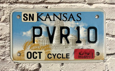 2004 Kansas Motorcycle License Plate PVR10