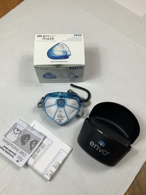 Envo Mask N95 Reusable Respirator Kit Blue AIRGEL Seal NIOSH Approved Used Set