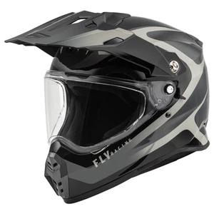 Fly Trekker Pulse MX Motorcycle Helmet Off-Road Black Grey