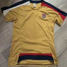 Women's Team Gold USA Logo National Soccer Team Short Sleeve Jersey  Size M