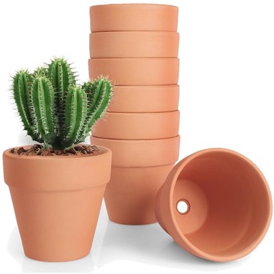 Bulk Terracotta Flower Pots, 24 Pack Clay Planters